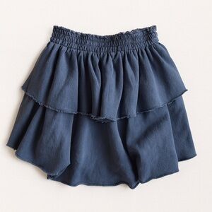 Aerie‎ Blue Tiered Mini Skirt Women’s XL Elastic Waist Boho Casual NWT